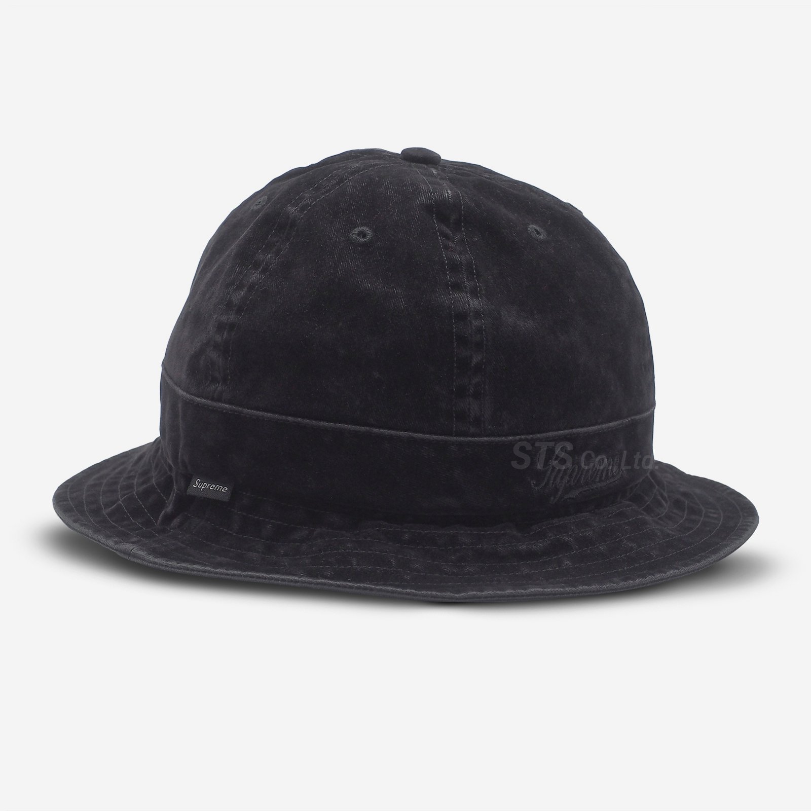 supreme washed velvet bell hat M/L navy