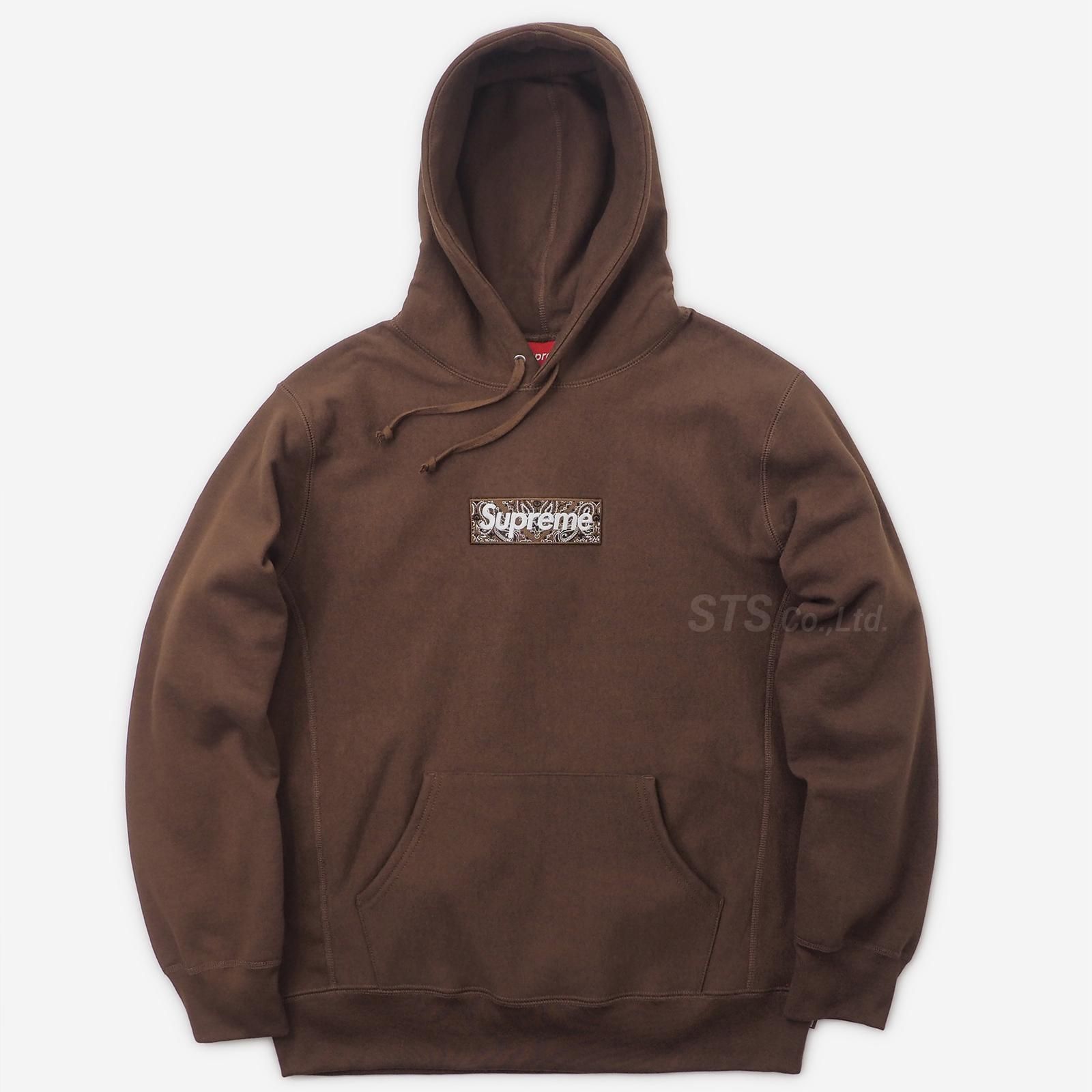 Supreme バンダナボックスロゴ brown Mサイズ-