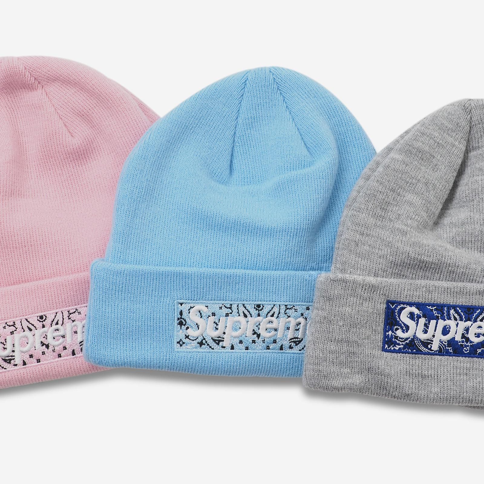 出品 シュプリームx New Era Box Logo Beanie Bandana ニットキャップ