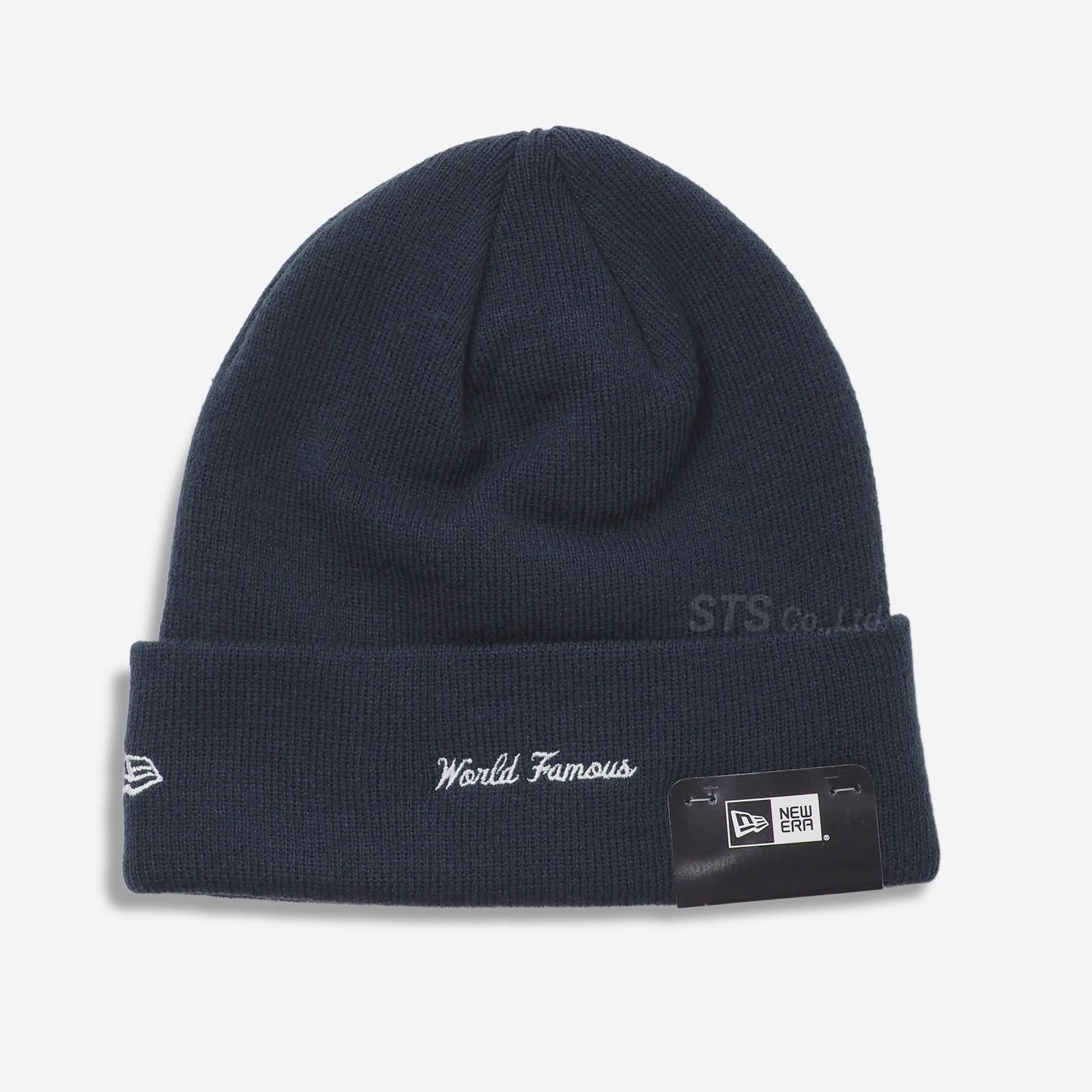 supreme box logo beanie navy  new era