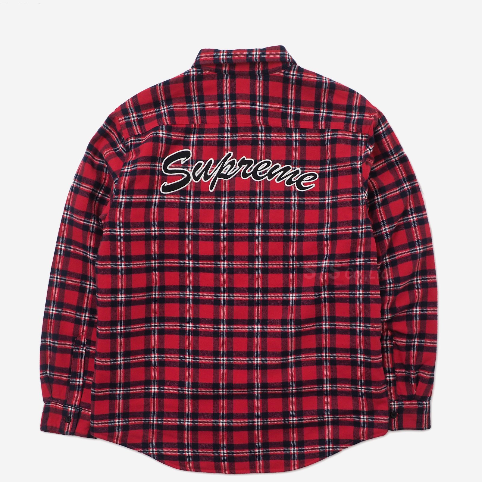 通販日本 Supreme Arc Logo Quilted Flannel shirt | artfive.co.jp