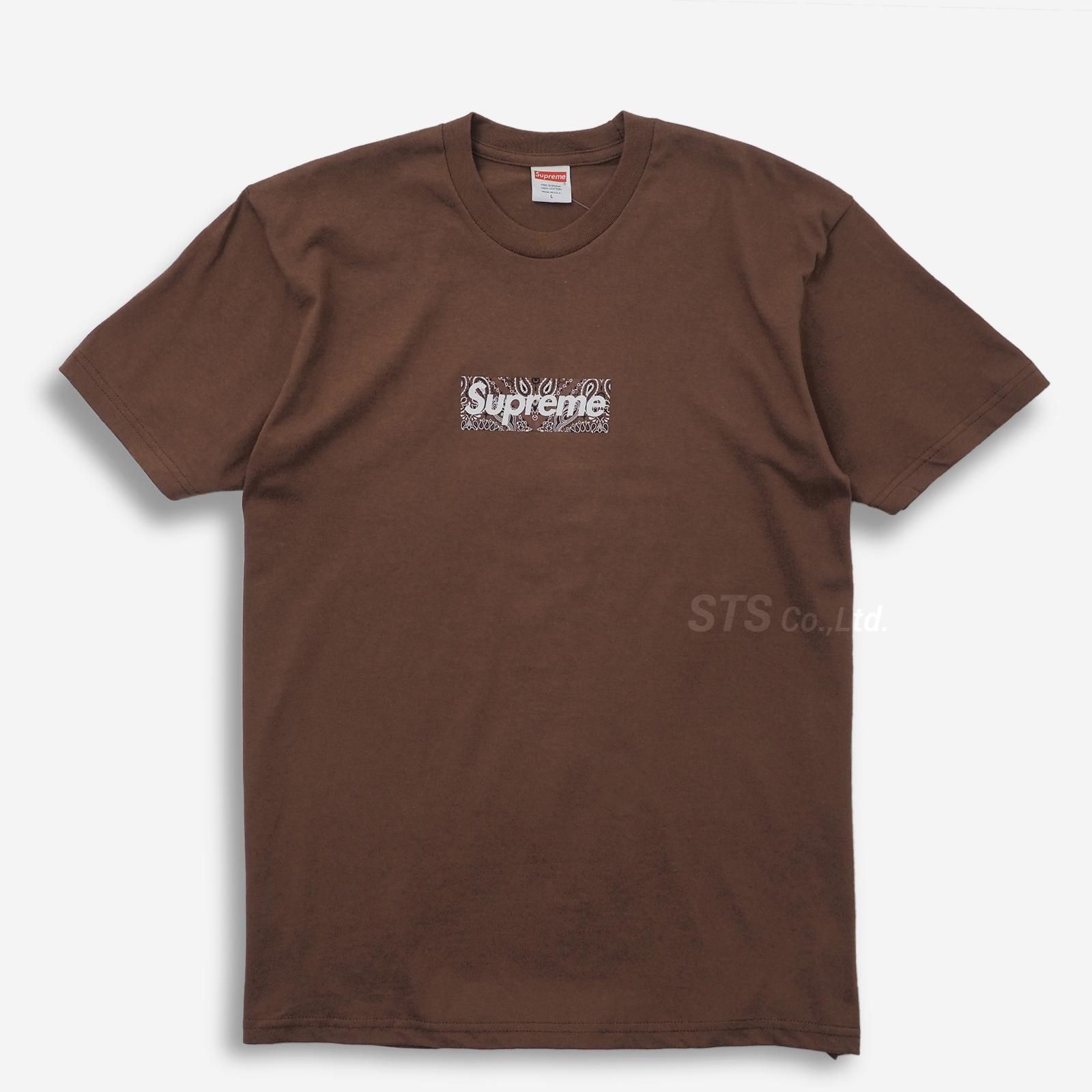 supreme bandana box logo tee Brown L