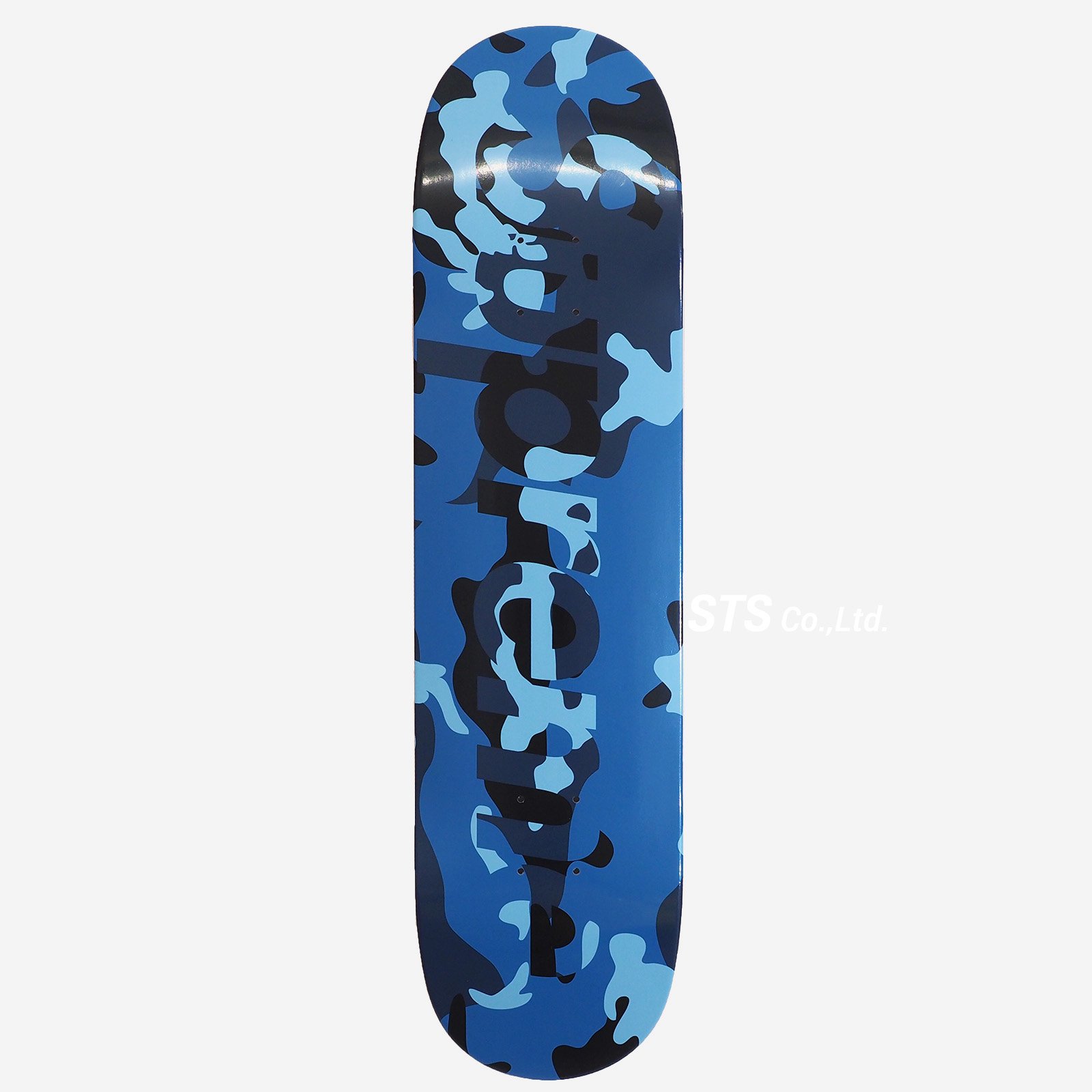 supreme woodland camo logo skateboard