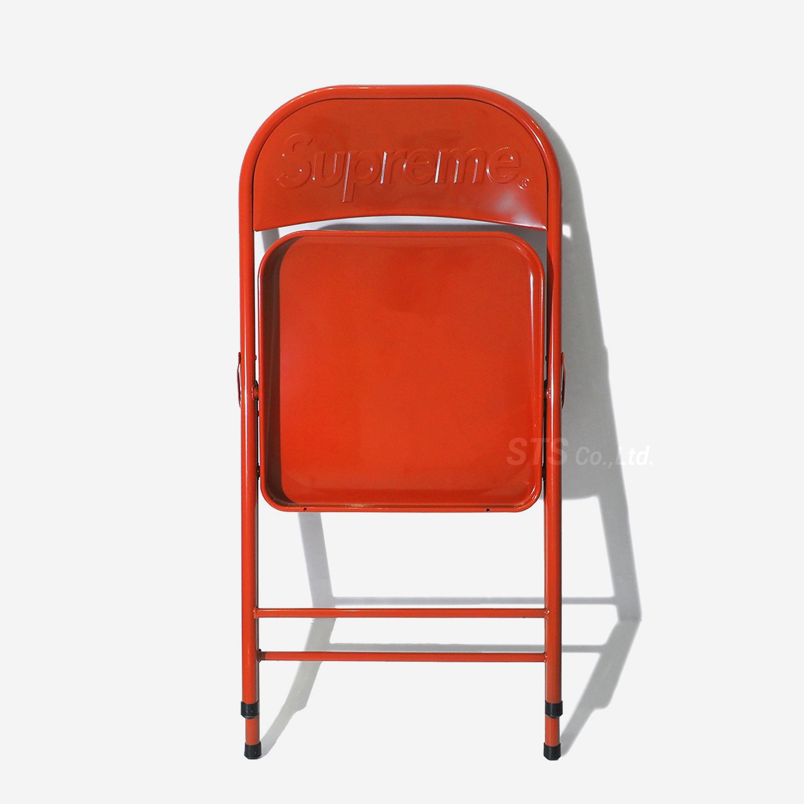 インテリア/住まい/日用品supreme metal folding chair 赤 黒 セット ...