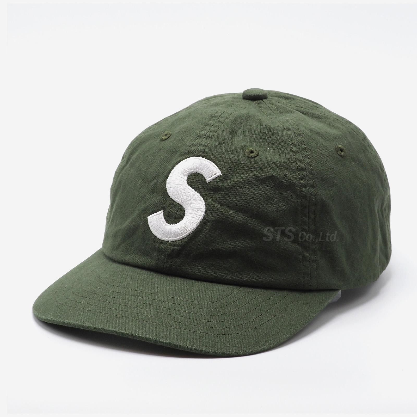 supreme s logo cap オリーブキャップ