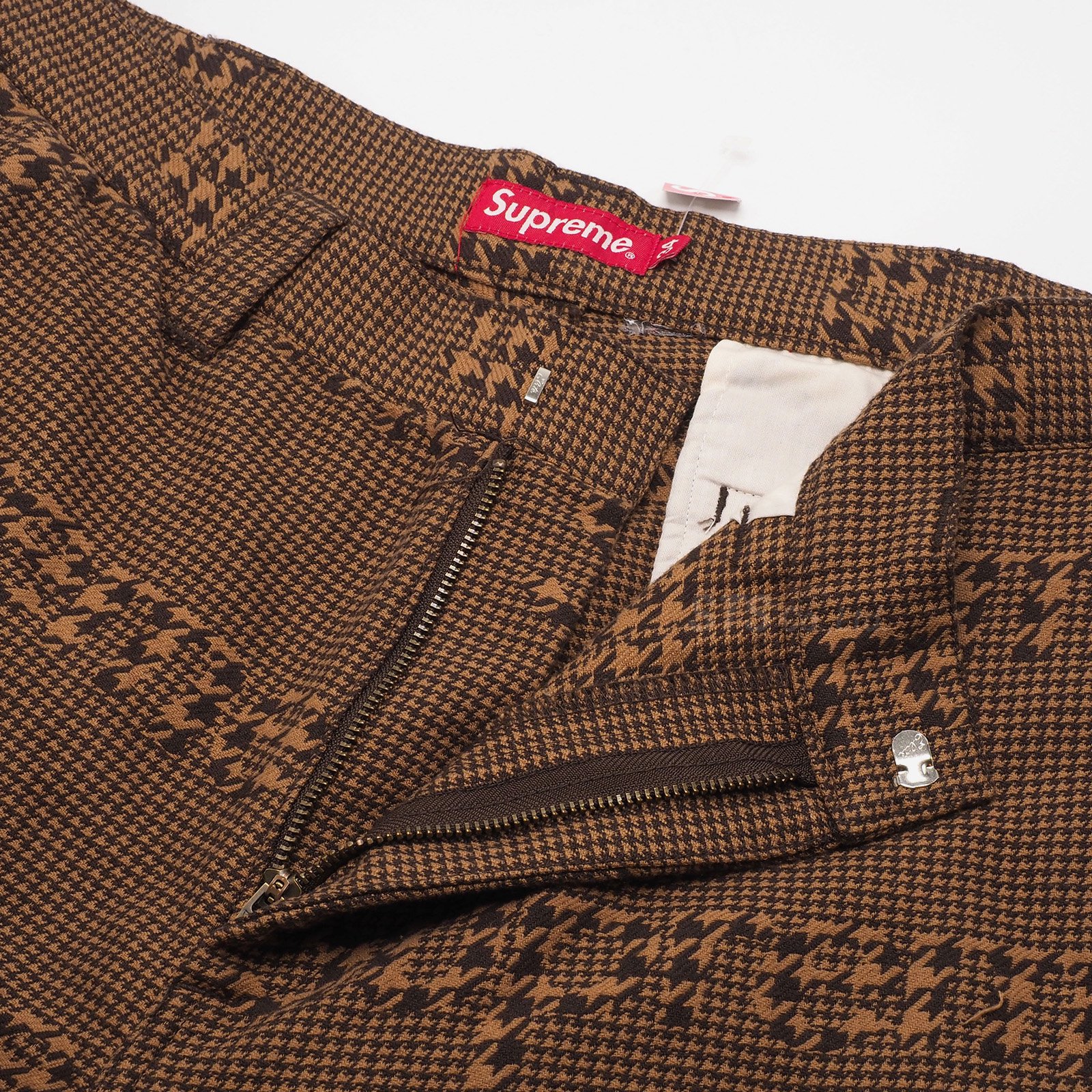 中古 supreme work pant W34 black houndstooth ...