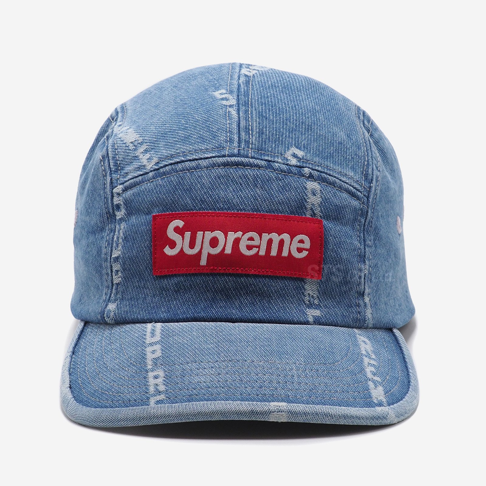 Supreme - Logo Stripe Jacquard Denim Camp Cap - UG.SHAFT