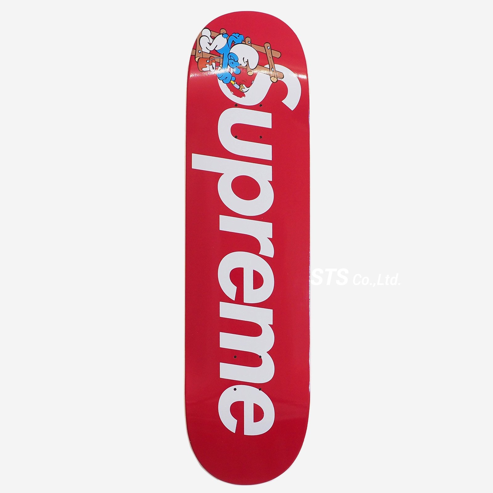 Red Supreme smurfs skateboard deck  スマーフ