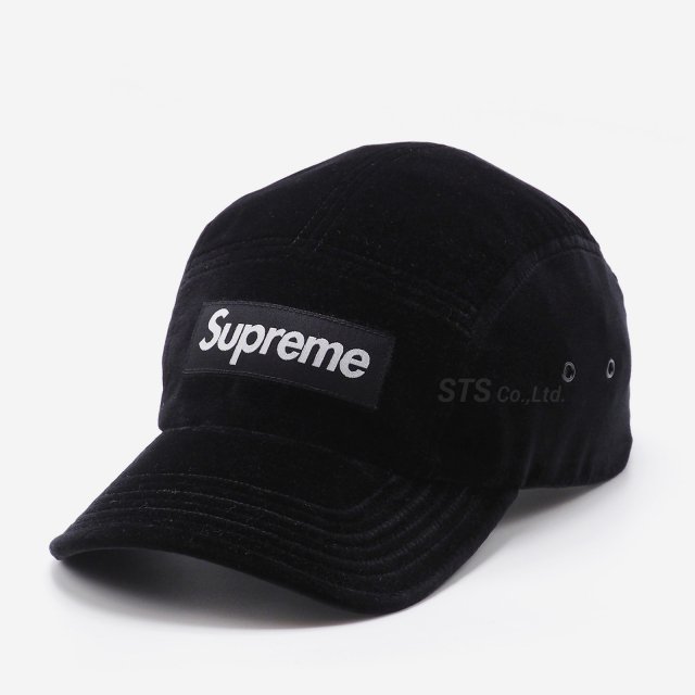 新品 Supreme Logo Stripe Denim Camp Cap