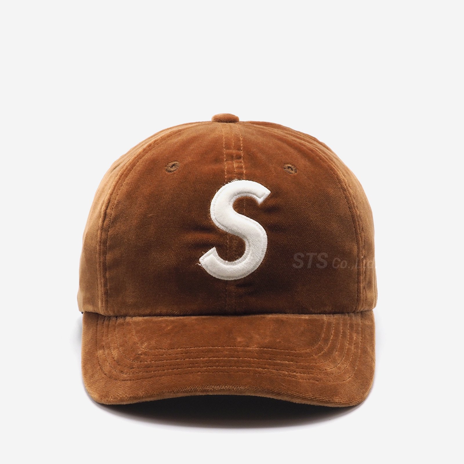 Supreme Velvet S Logo 6-Panel brown