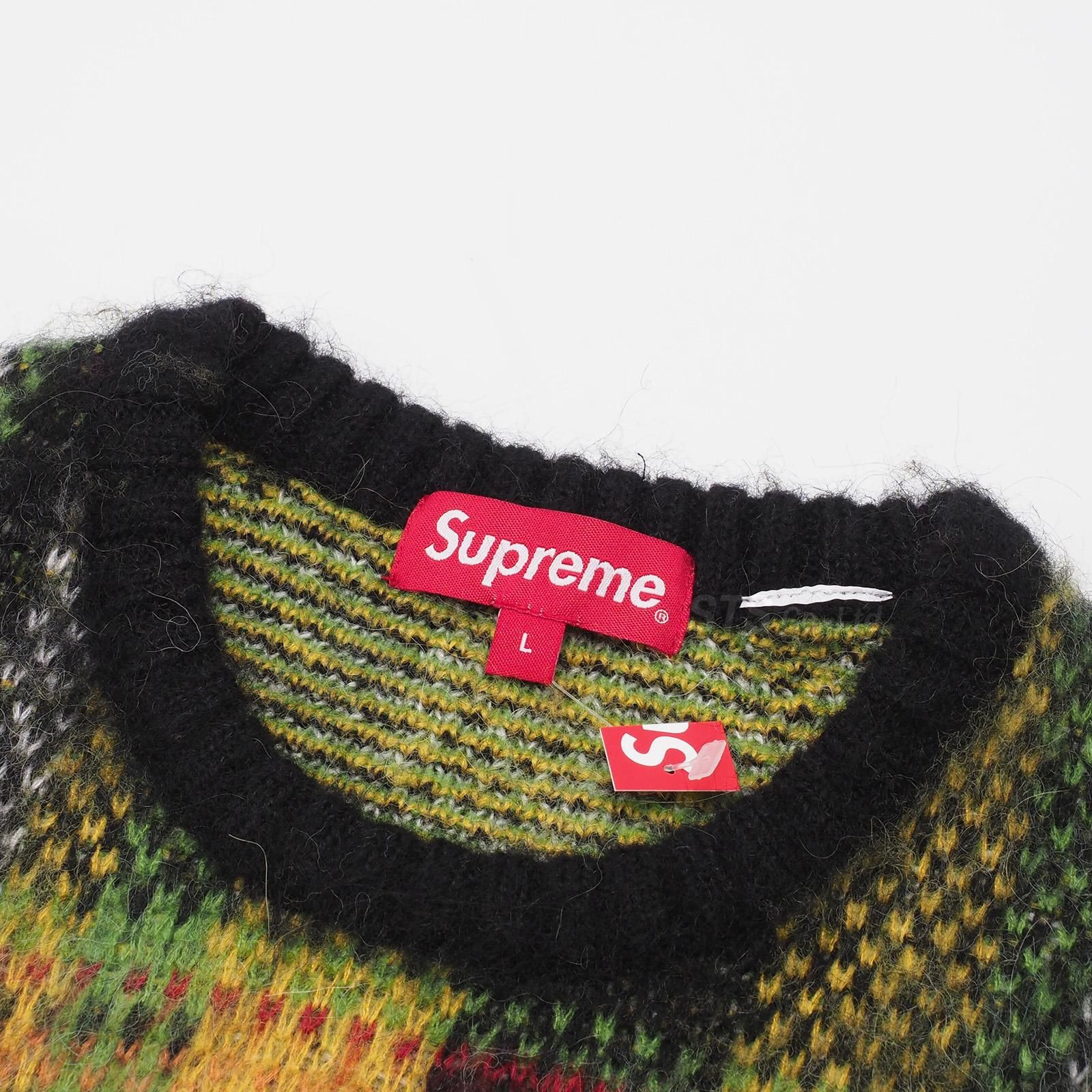 supreme Brushed Plaid Sweater サイズM