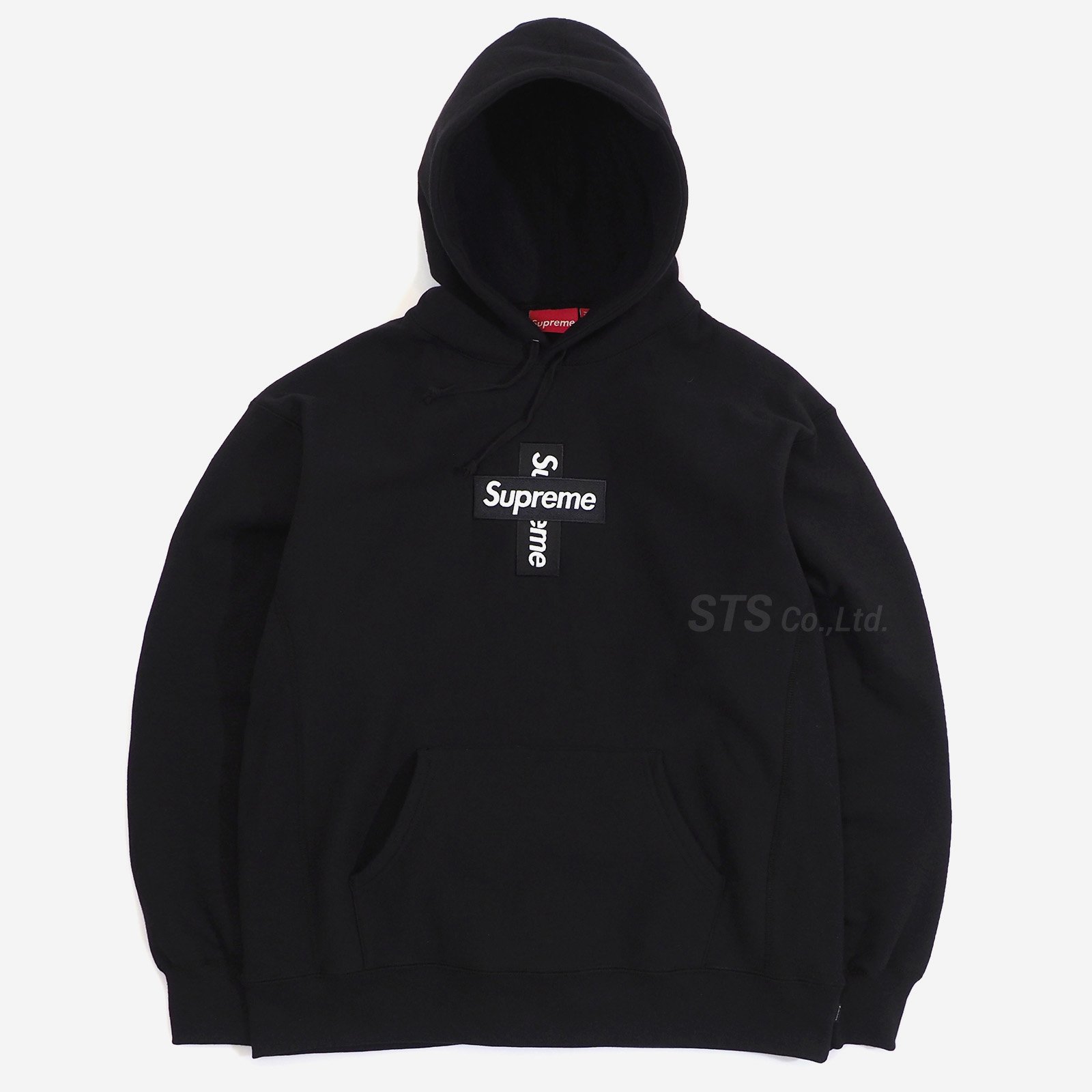 Cross Box Logo Hooded Sweatshirt 黒 m