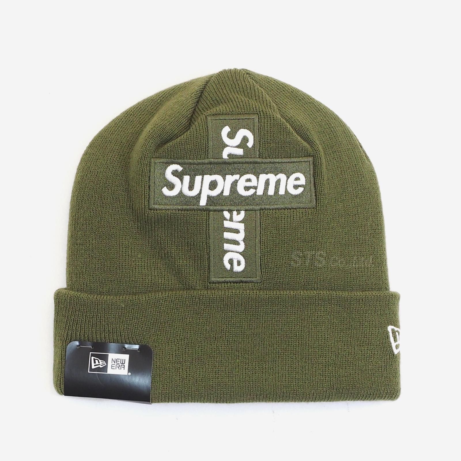 supreme New Era®︎ Cross Box Logo beanieニット帽/ビーニー - ニット