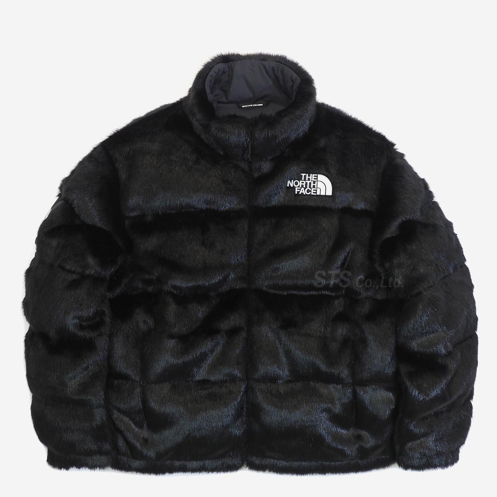 Supreme/TNF Faux Fur Nuptse Jacket Black