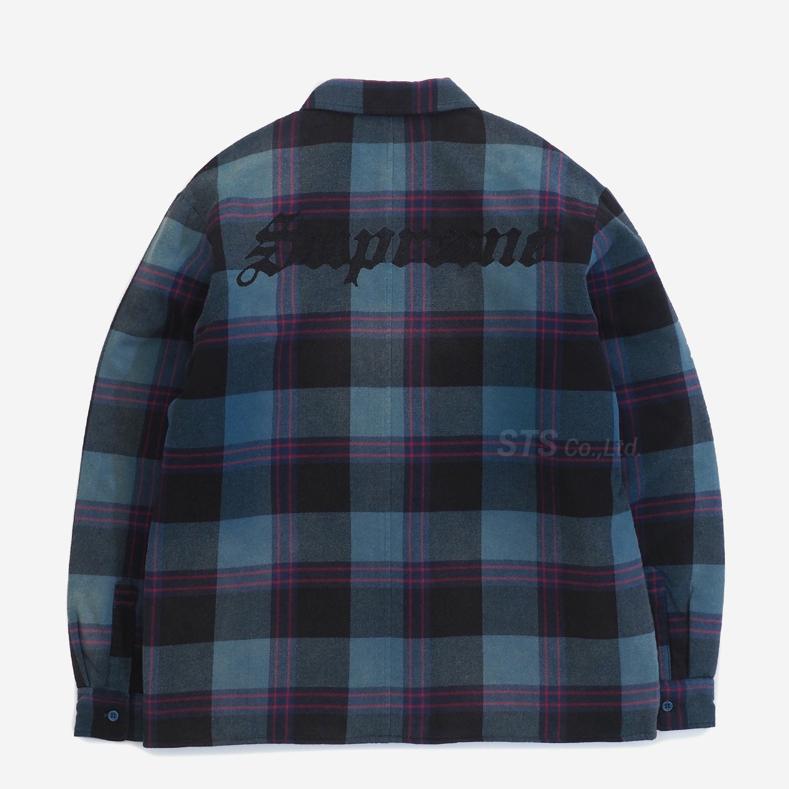 新品　supreme Quilted Flannel Shirt Teal L