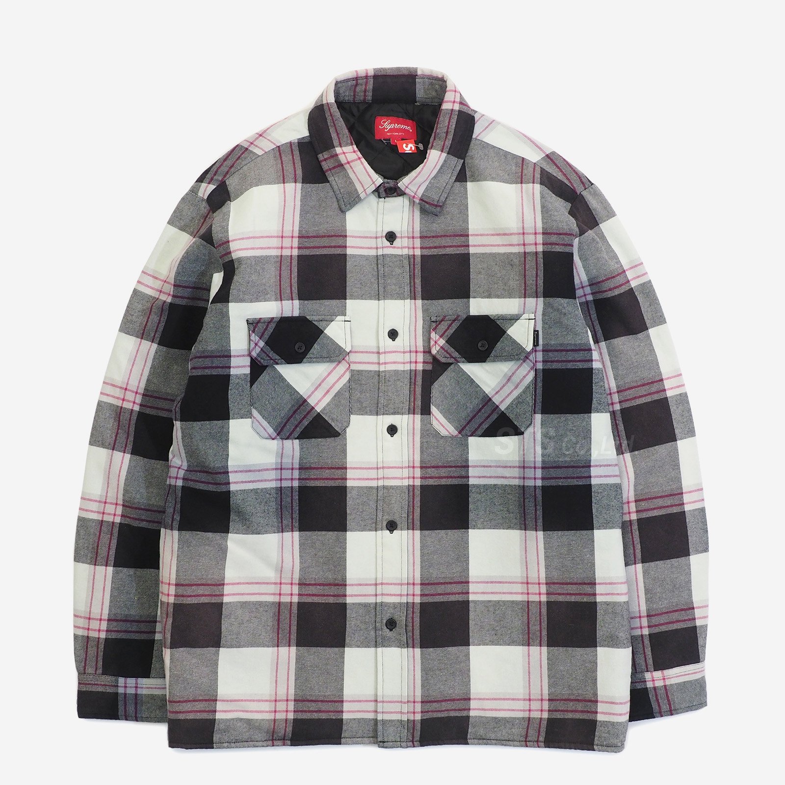 Supreme quilted check flannel shirt