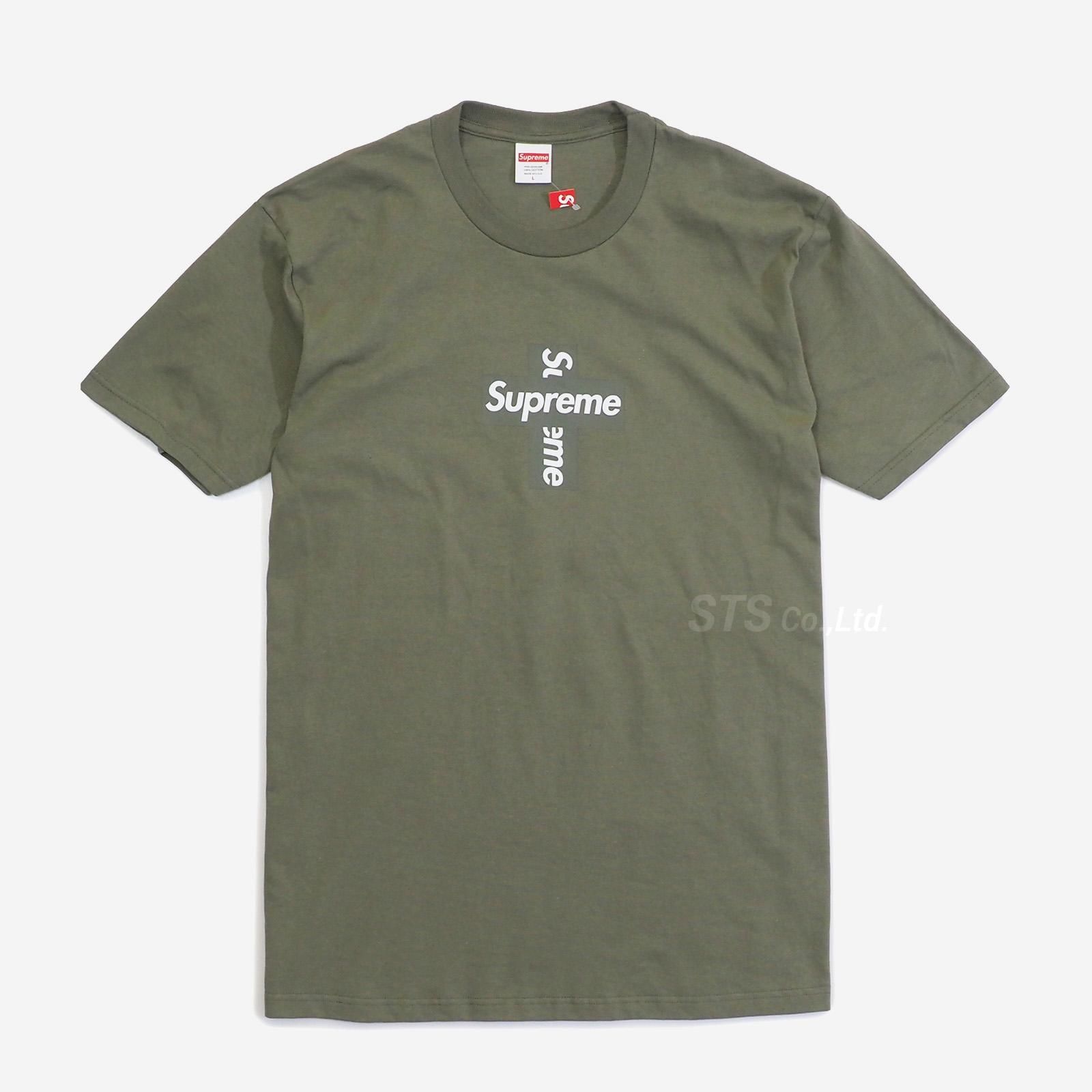 supreme Cross Box Logo tee ホワイト　M