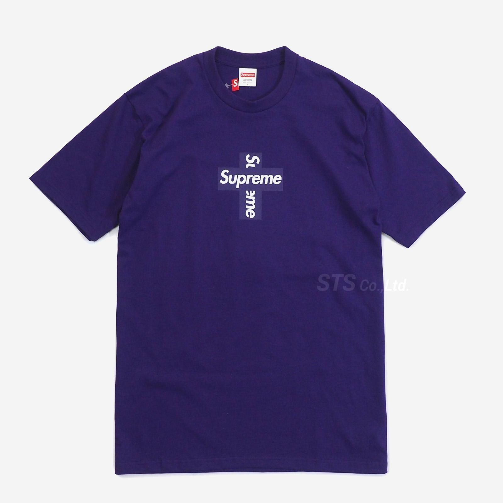 新品M Supreme Cross Box Logo Tee Natural