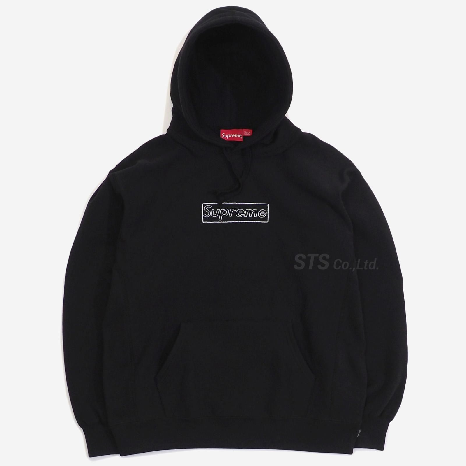 supreme kaws chalk logo hoodedパーカー - パーカー