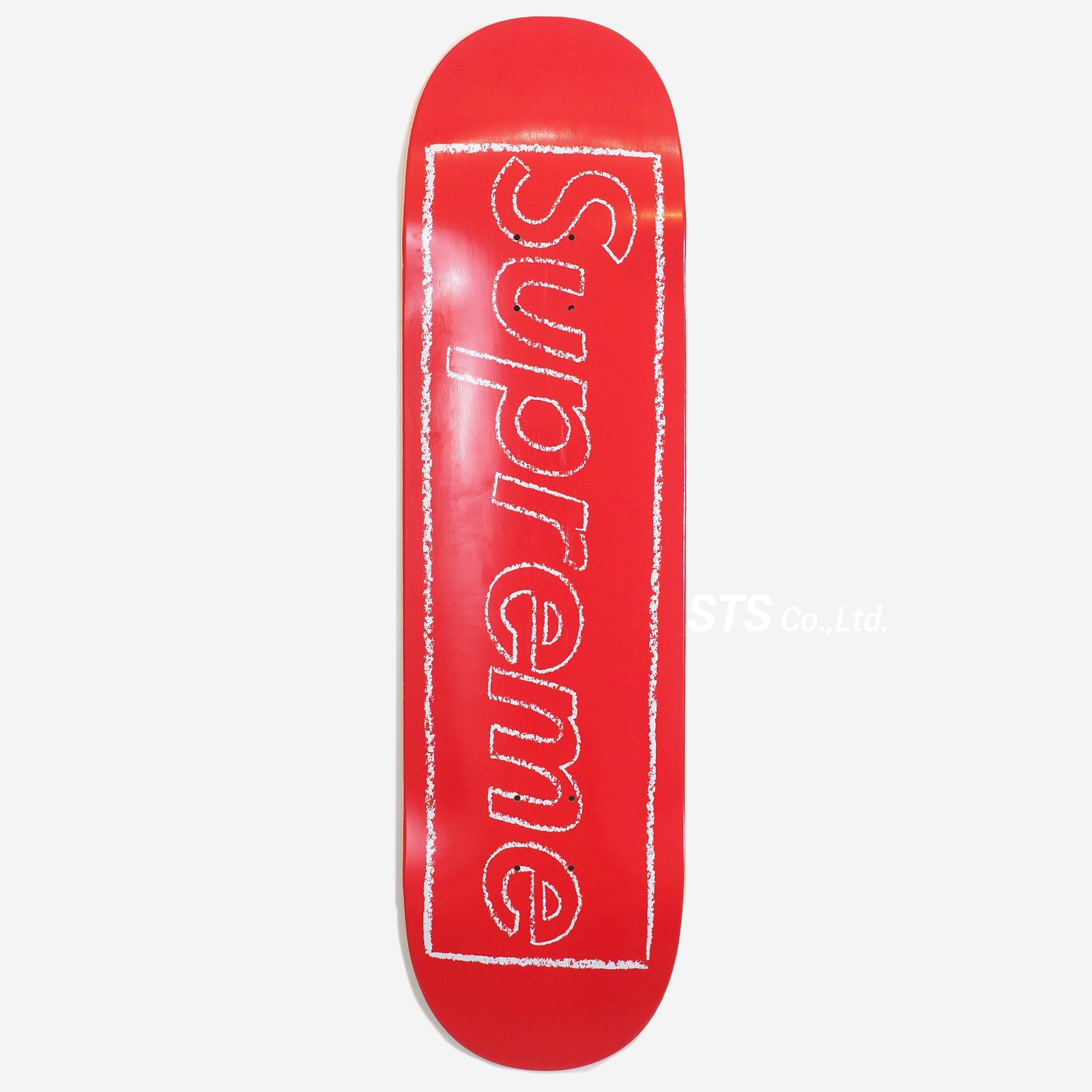 supreme KAWS Chalk Logo Skateboard ピンク