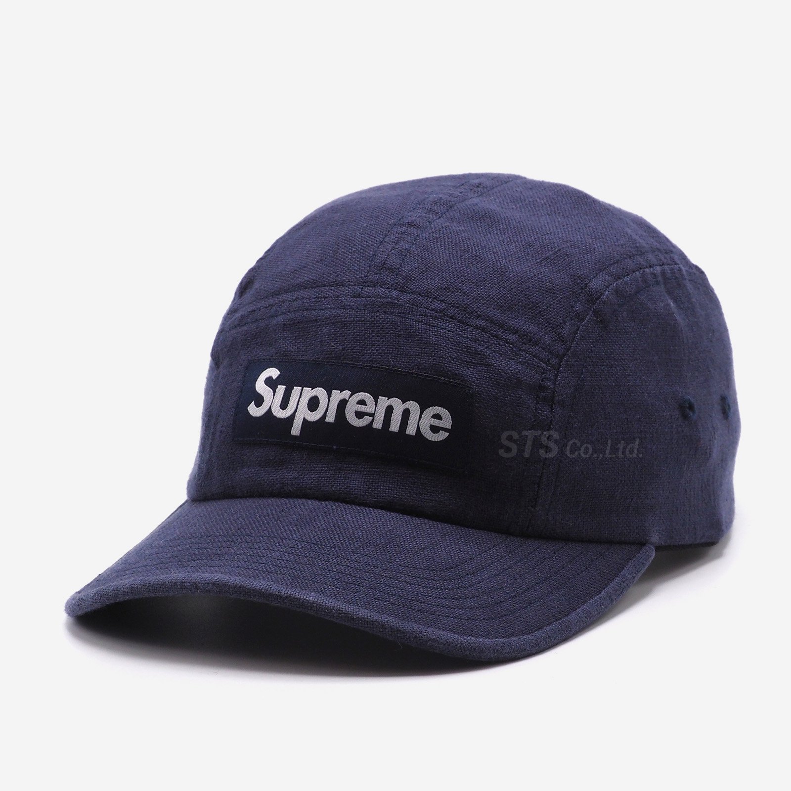 Supreme linen Camp cap Navy