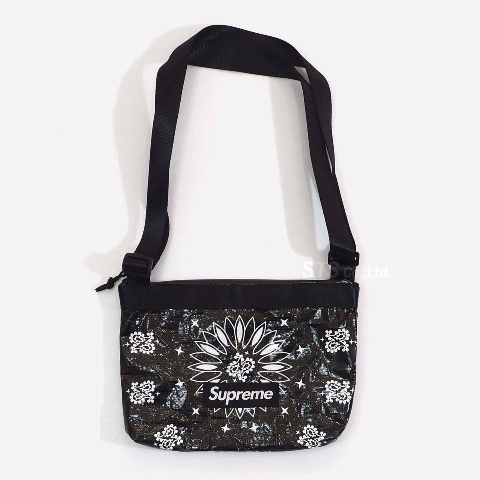 supreme Bandana Tarp Side Bag /Black