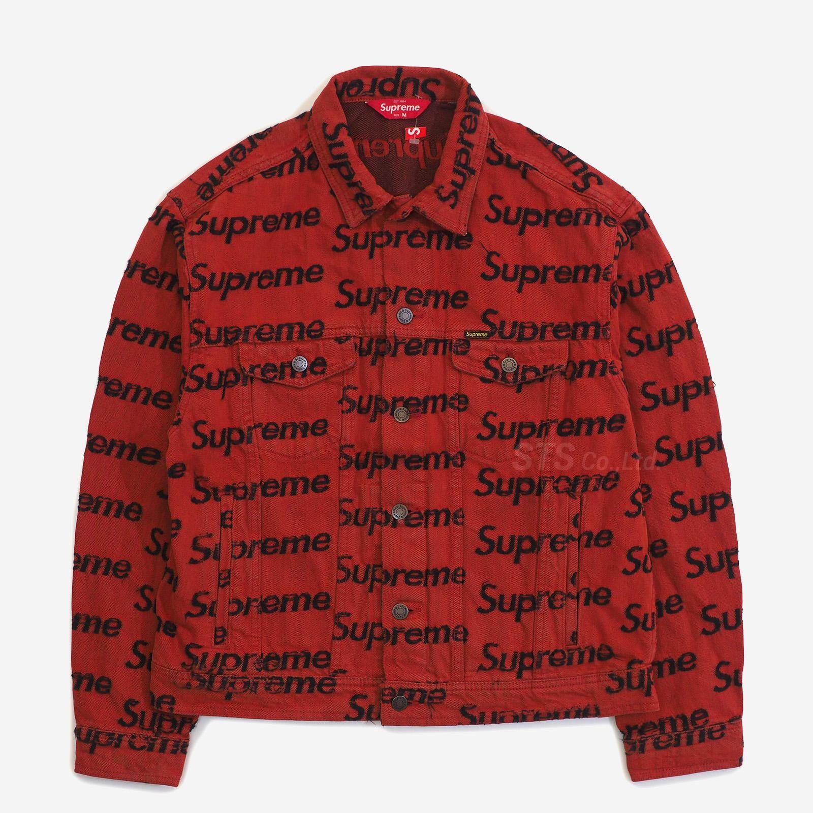 L Supreme Frayed LogosDenimTruckerJacket