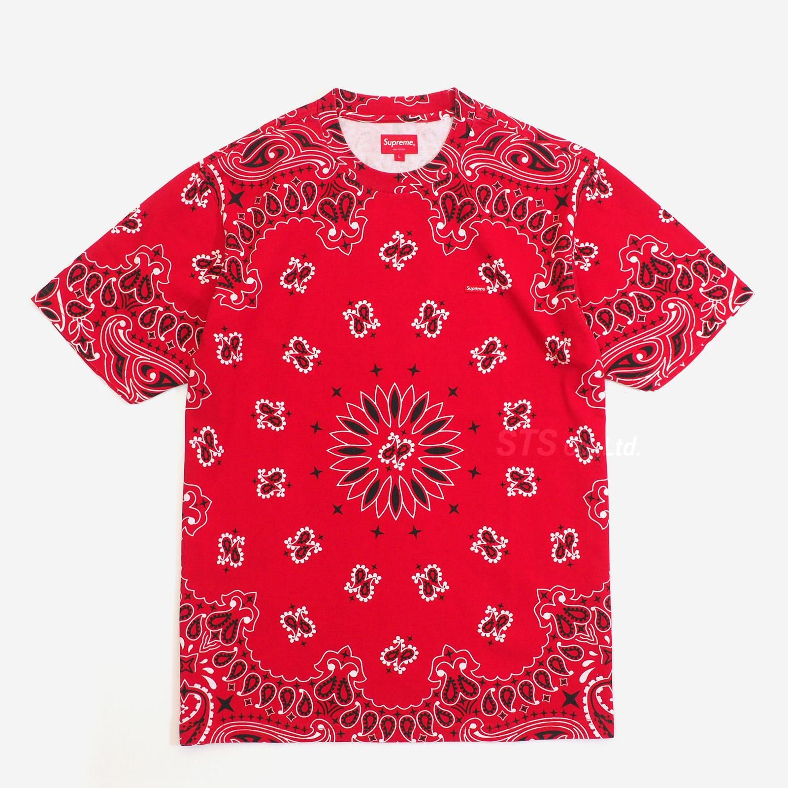 Lサイズ supreme bandana small box tee blue