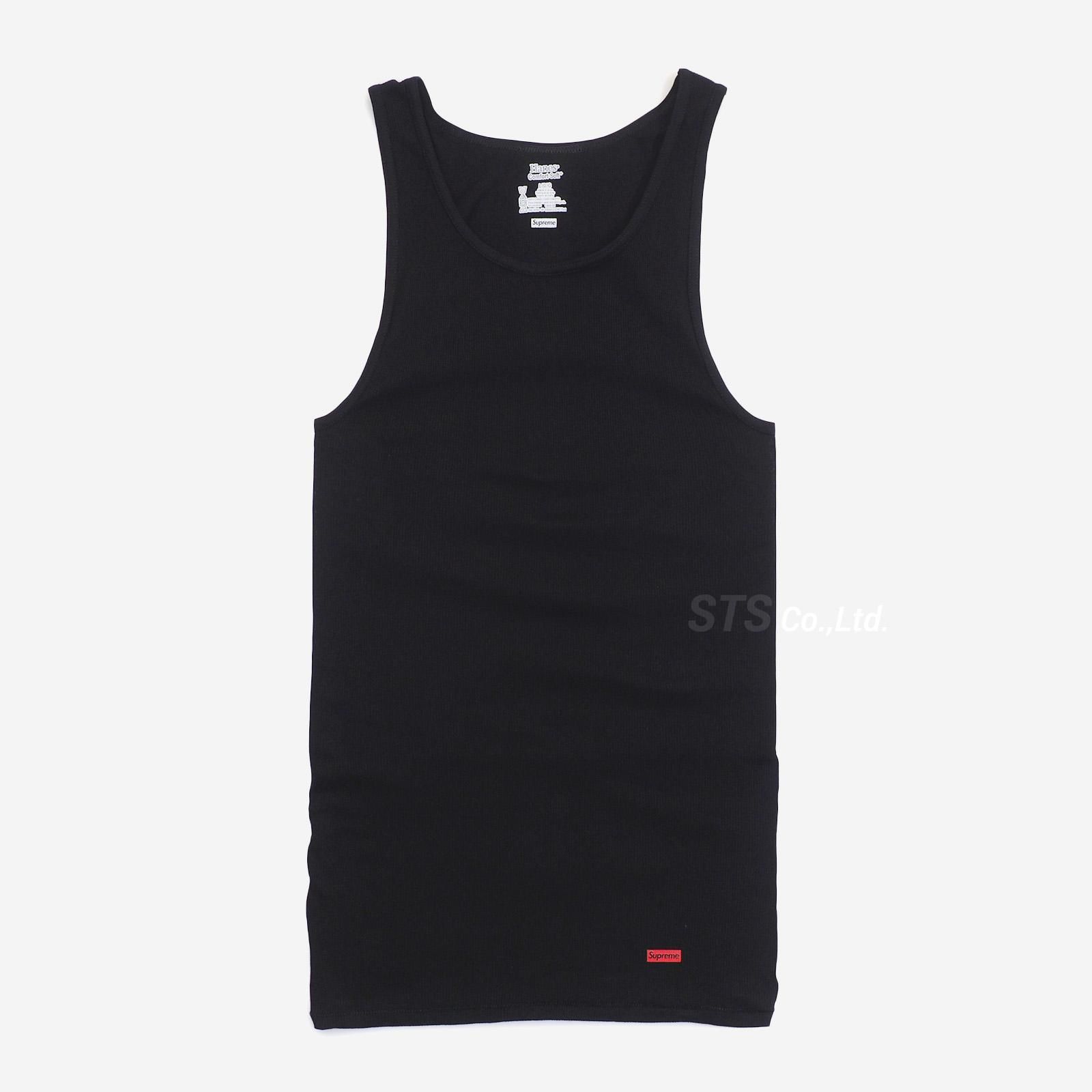 Supreme Hanes Tank Tops (3 Pack) 黒色 XL