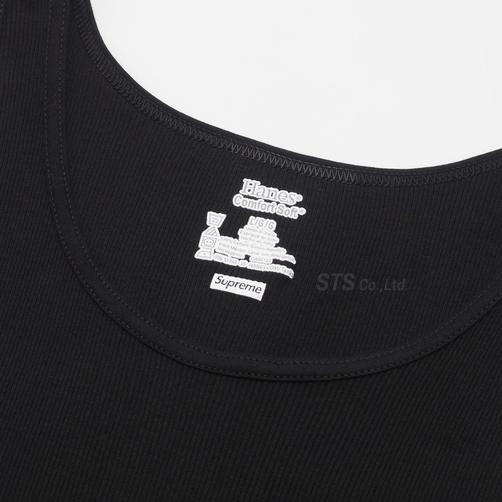 Supreme Hanes Tank Tops (3 Pack) 黒色 XL