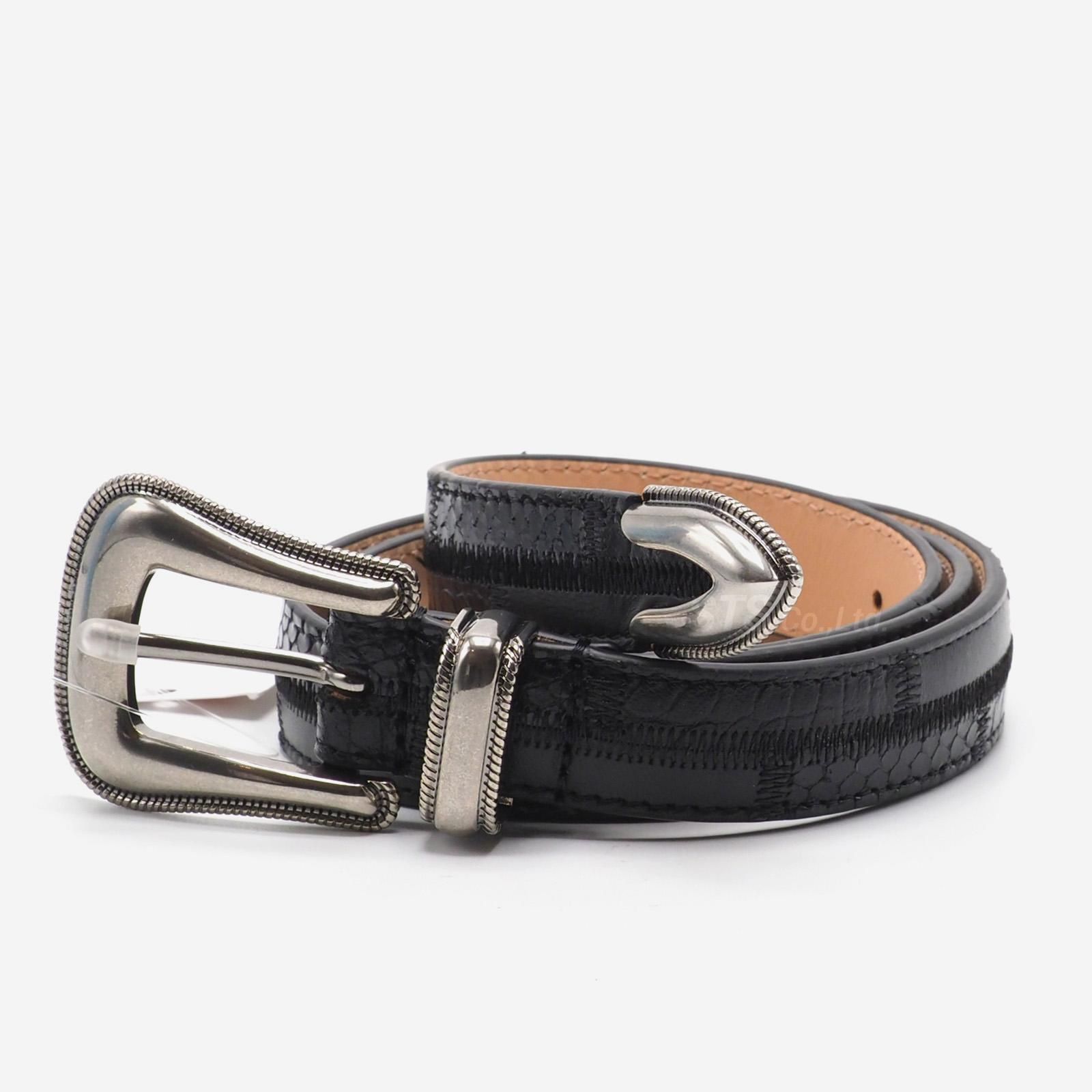 supreme patchwork ranger belt black