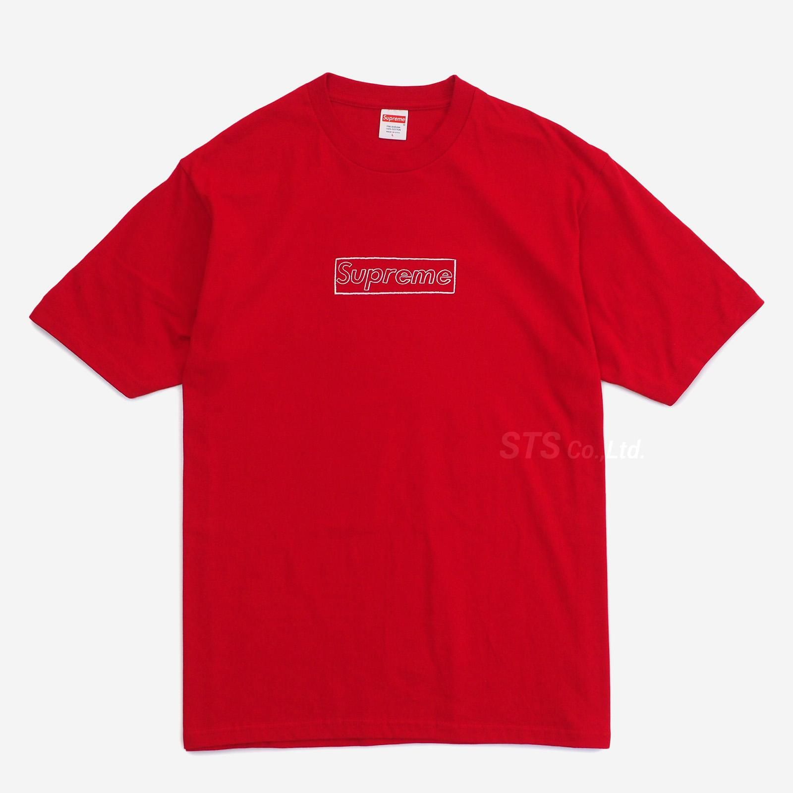 Supreme KAWS Chalk Logo Tee 黒 xlTシャツ/カットソー(半袖/袖なし