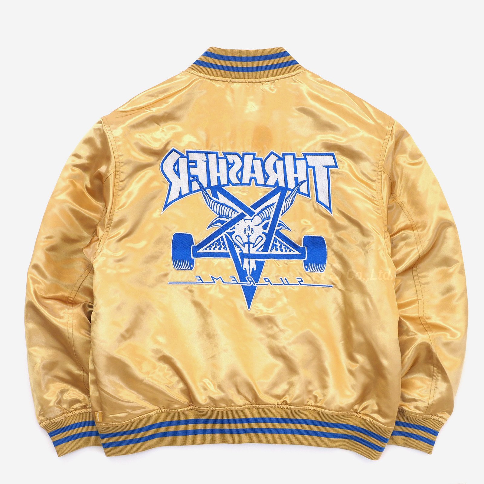 Supreme/Thrasher Satin Varsity Jacket - UG.SHAFT