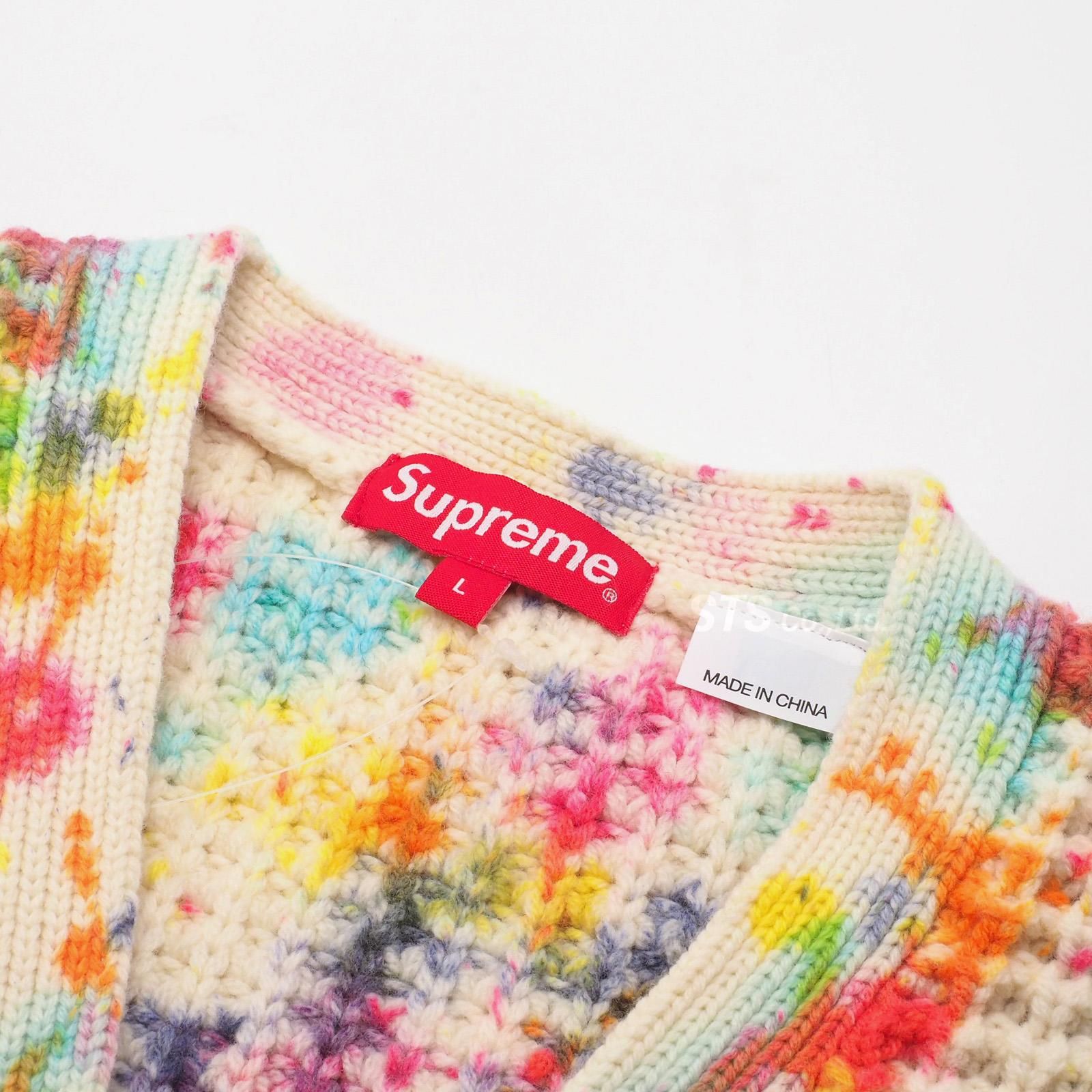 supreme Waffle Knit Cardigan tie dye XL - tsm.ac.in