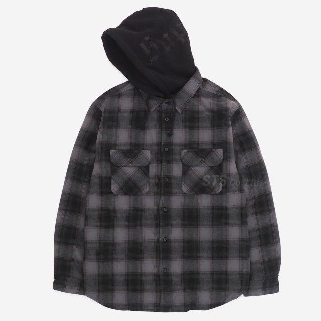 supreme Hooded Flannel Zip Up Shirt XL - パーカー