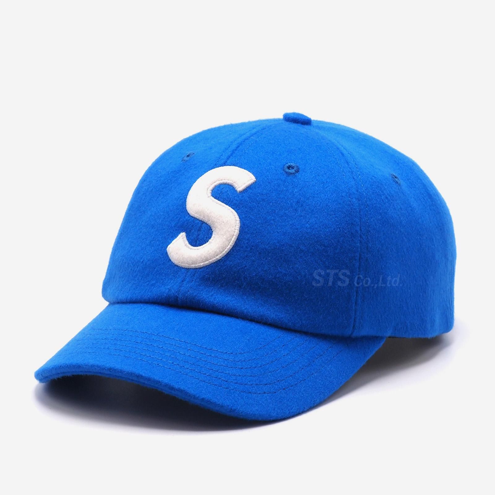 大流行中！ supreme ウールキャップ Sロゴ レザーストラップ 黒