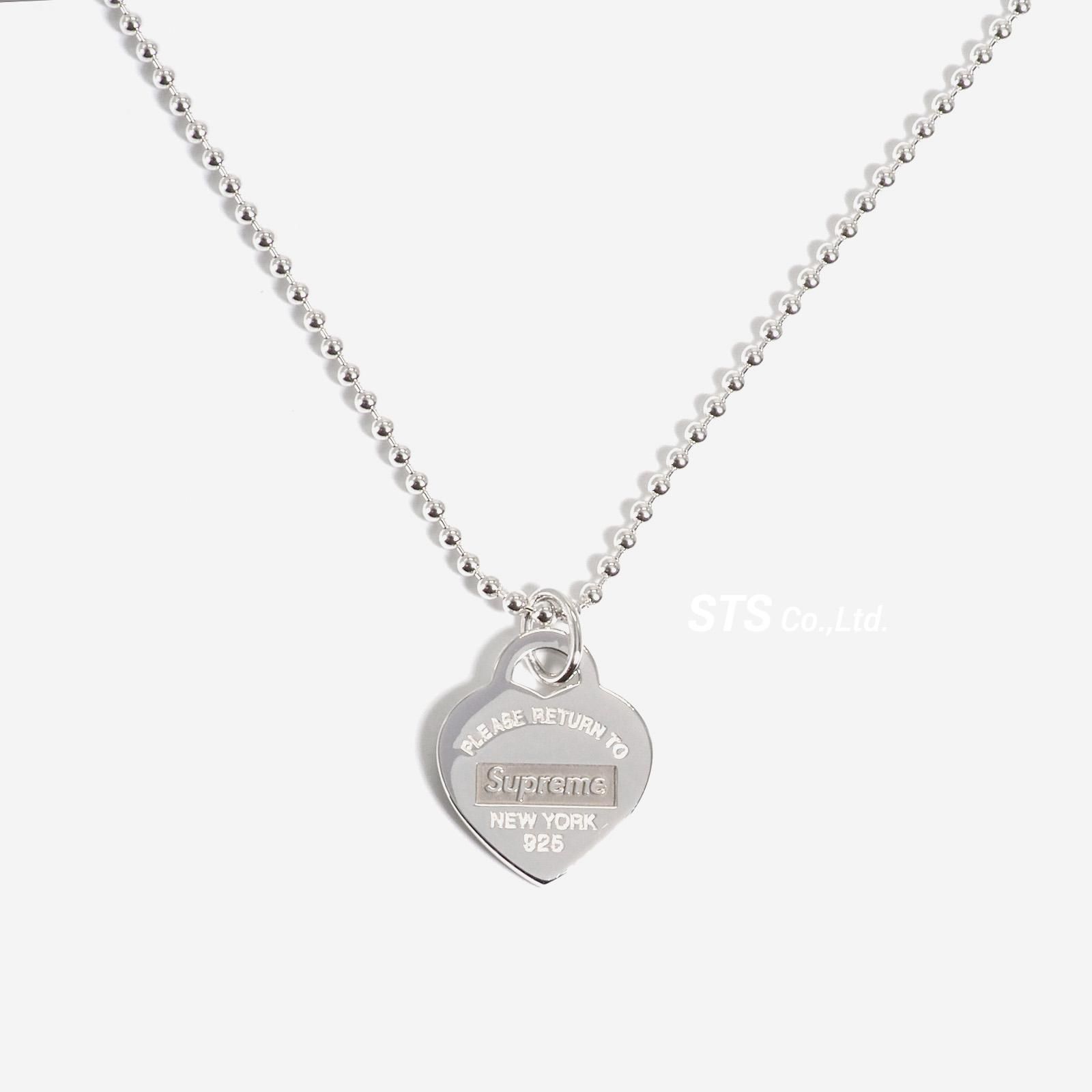 最安値 Supreme Tiffany Heart Tag Pendantレディース