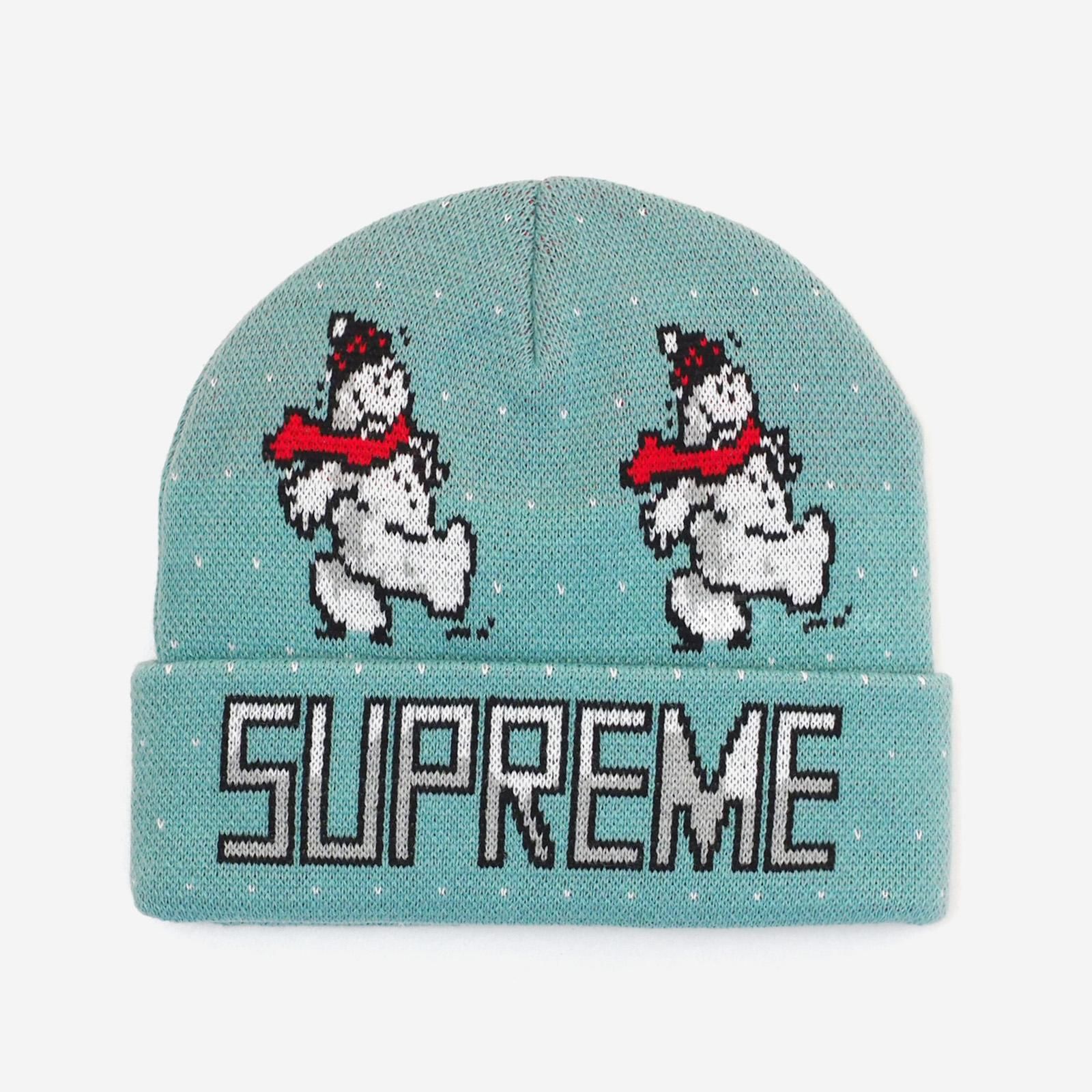 supreme snowman beanie ブルー