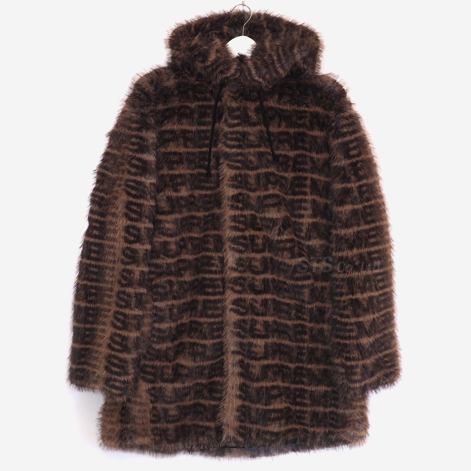 メンズSupreme Faux Fur Hooded Coat Brown Lsize