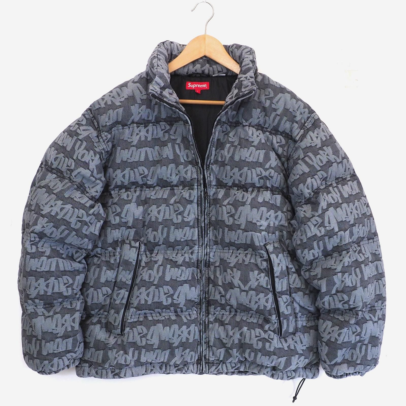 ジャケット/アウターSupreme Fat Tip Denim Puffer Jacket S - ダウン 