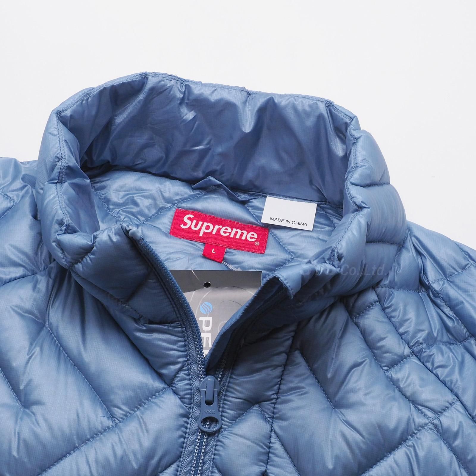 SUPREME シュプリーム 22SS Spellout Quilted Down Jacket スペルアウト キルト ライトウェイト ダウン ジャケット ライトブルー