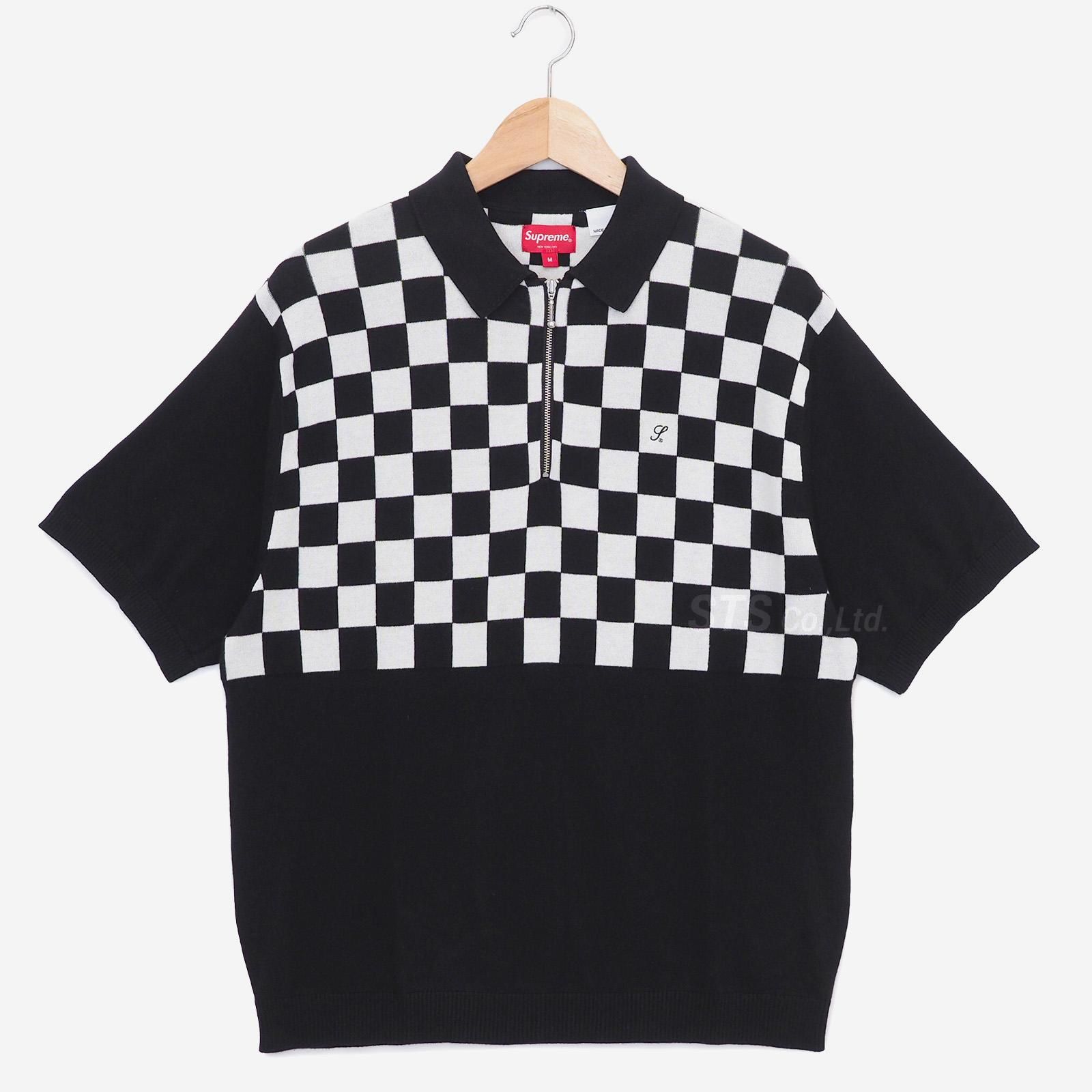 L)Supreme Checkerboard Zip Poloポロシャツ - ポロシャツ