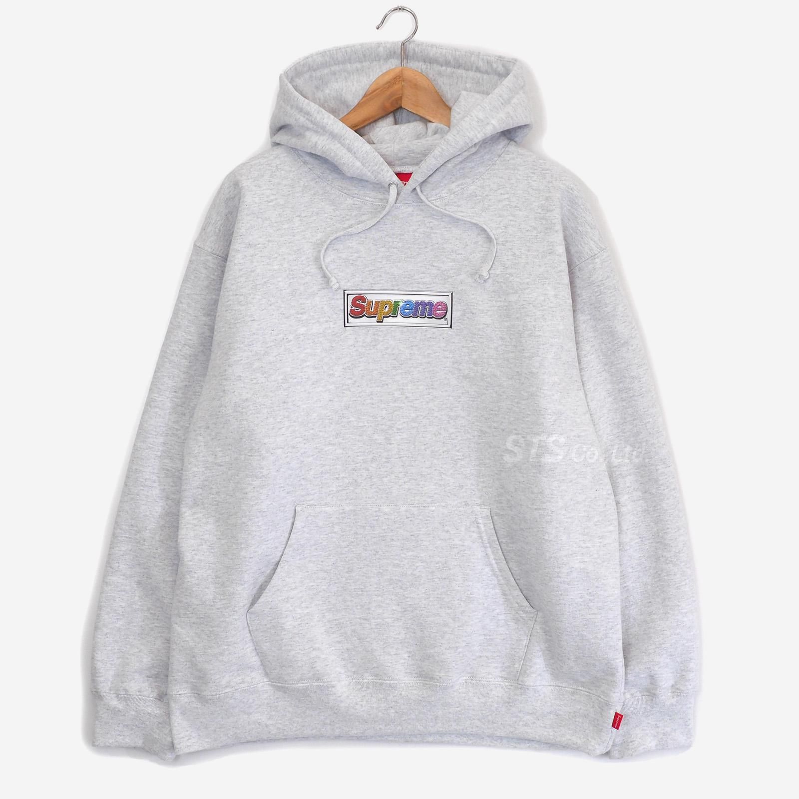 Supreme Bling Box Logo Hooded Ash Greyコンプレックス