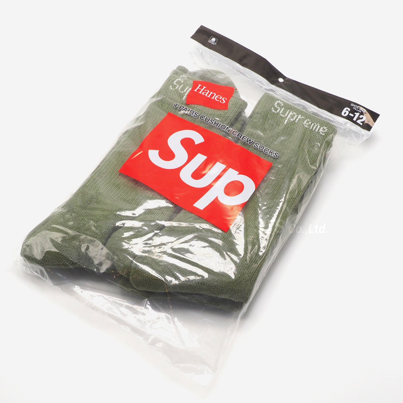 Supreme × Hanes CREW SOCKS - OLIVE - レッグウェア