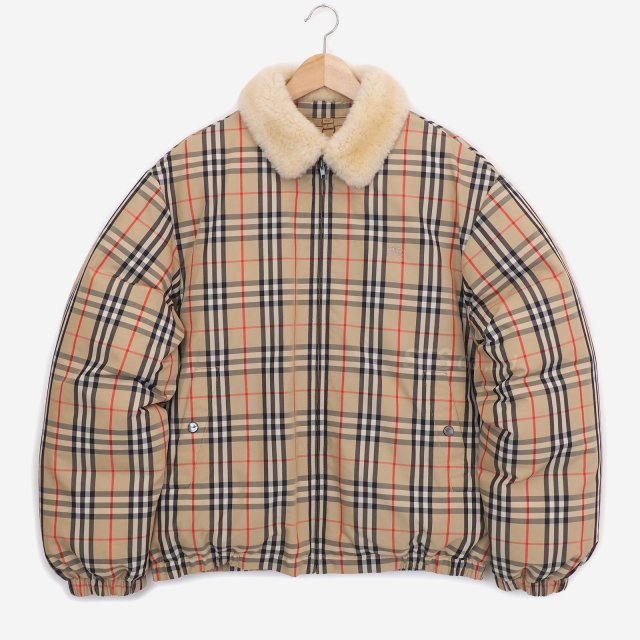 「抽選販売」Supreme/Burberry Shearling Collar Down Puffer Jacket