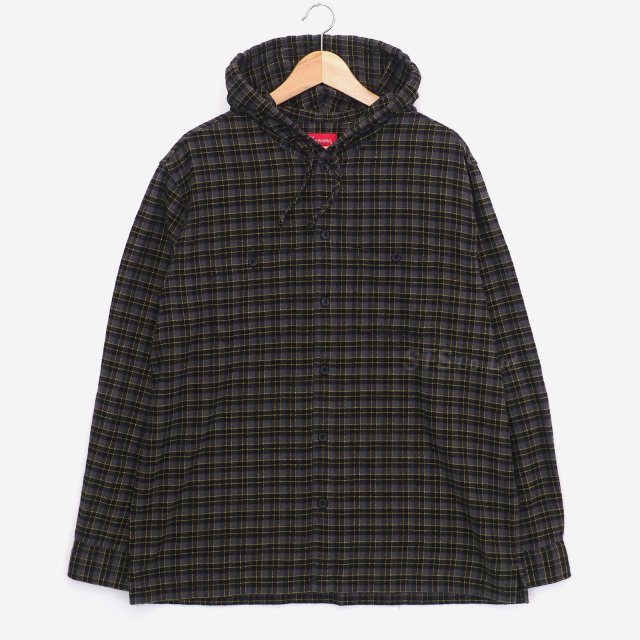 【SALE】Supreme - Mini Plaid Hooded Shirt