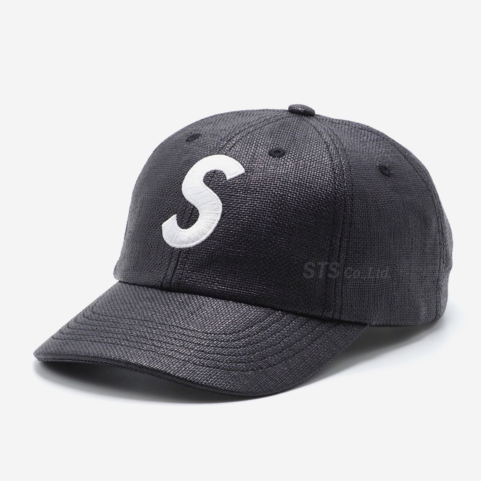 黒 Supreme Raffia S Logo 6-Panel Cap 新品