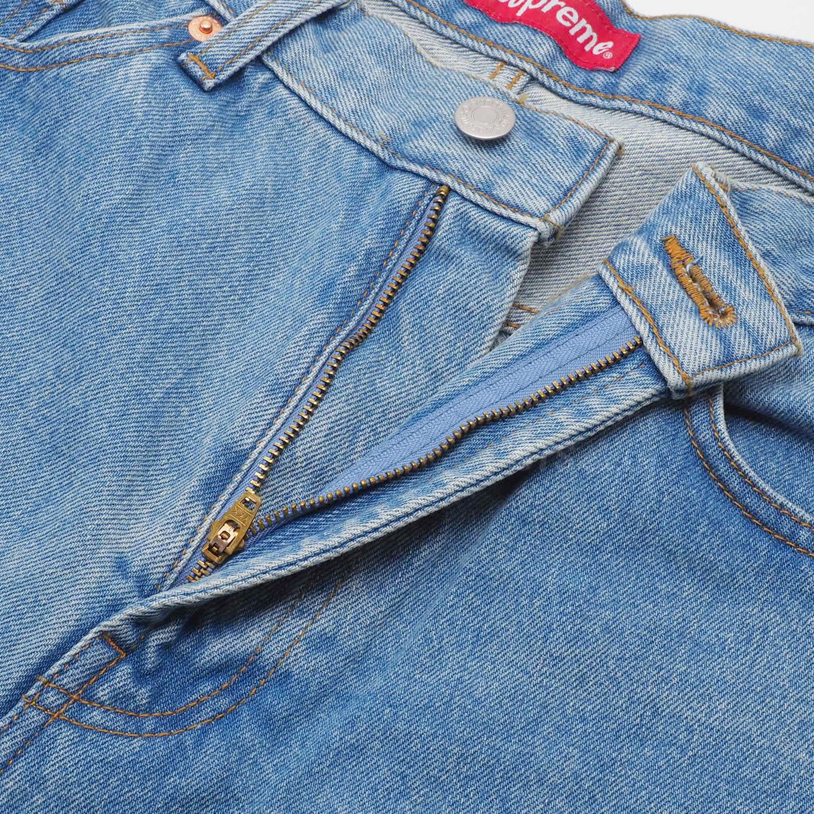 Supreme Baggy Jean Washed Indigo 赤耳-