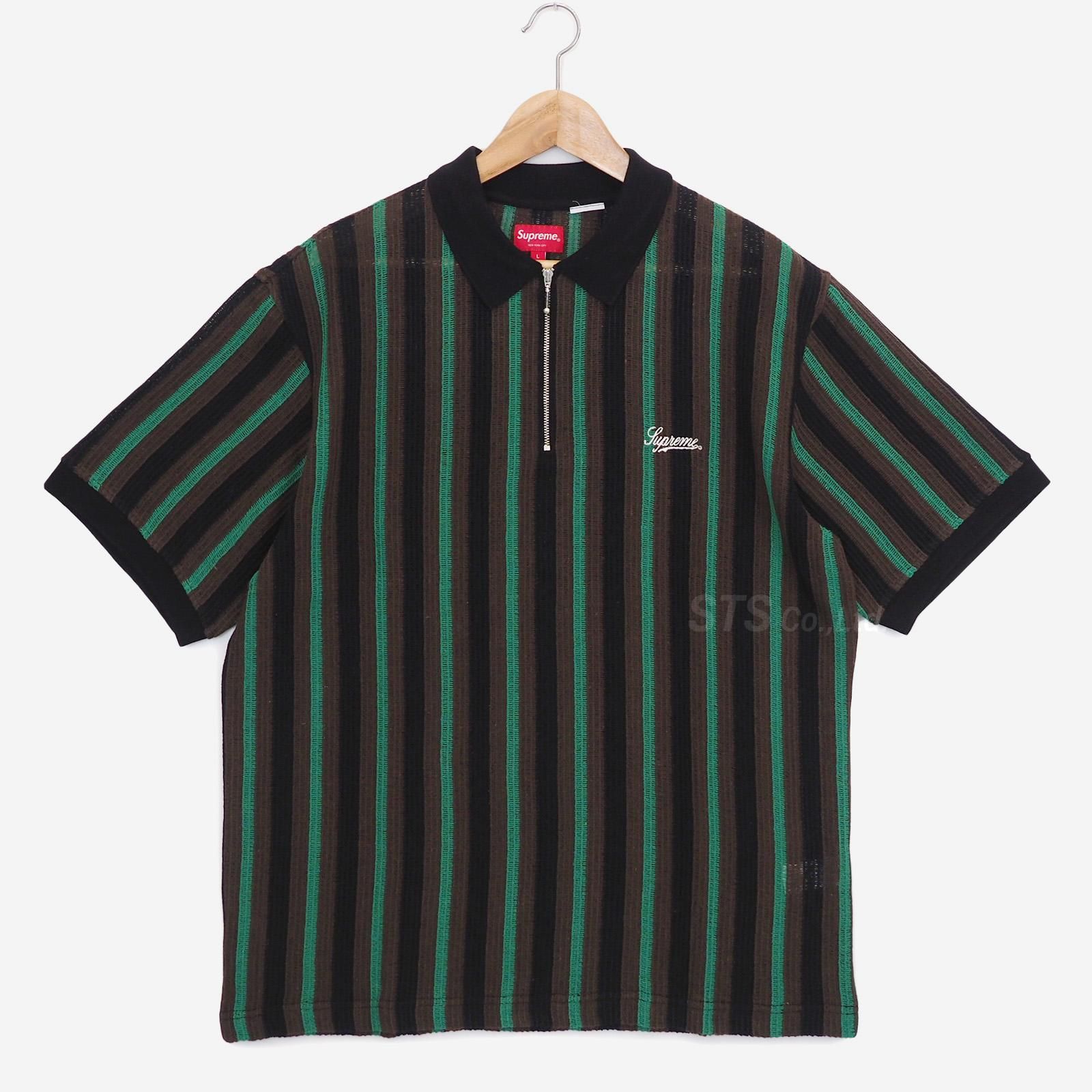 supreme Open Knit Stripe Zip Polo Mサイズ - ポロシャツ