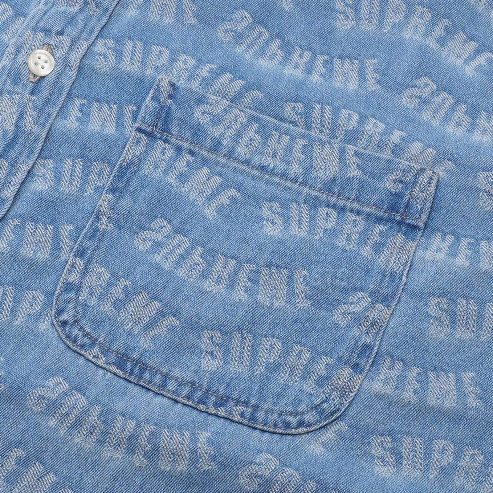 Supreme Arc Jacquard Denim Shirt "Blue"